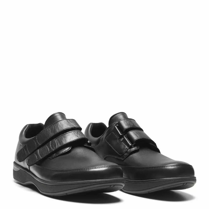 New Feet Herrskor med två kardborreband, svart