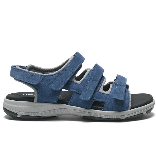 Huvudbild New Feet Sandal med tre kardborreband, blå