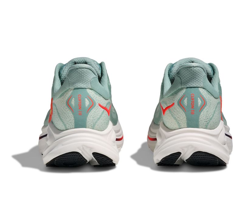 Hoka M Clifton 10 Sage/Neon Flame